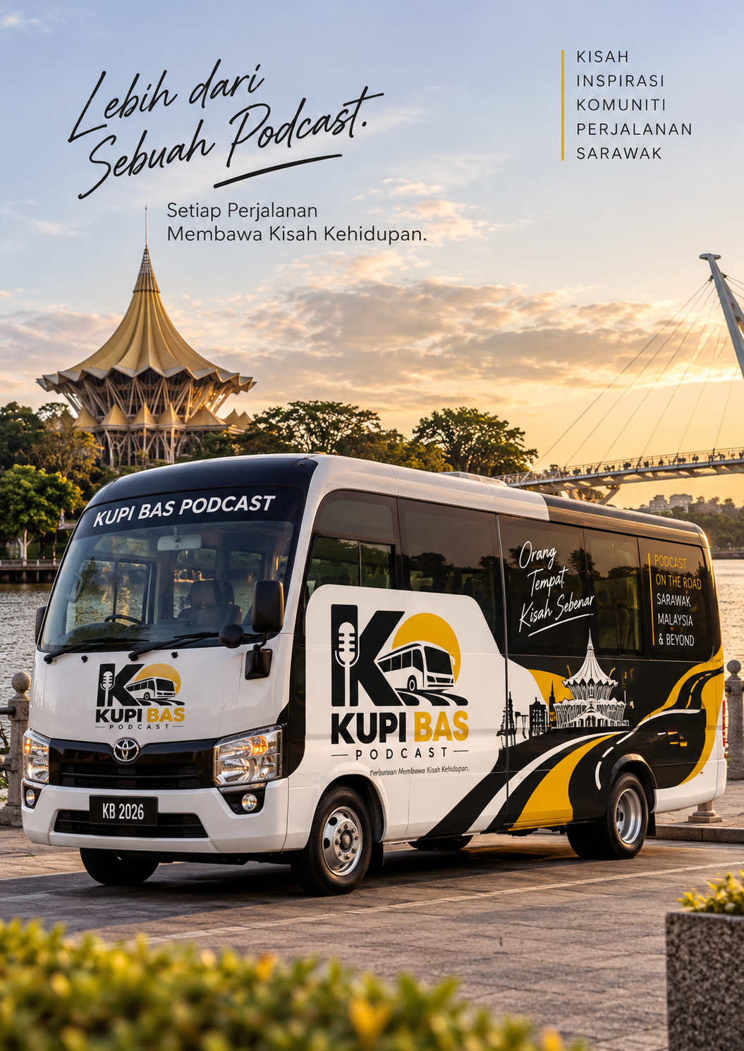 Konsep mini bas Kupi Bas Podcast
